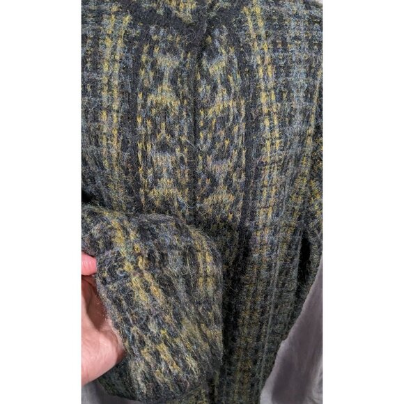 Vintage Lineamaglia Italian Alpaca Mohair Earth Tone Cardigan Size Large - Picture 7 of 9